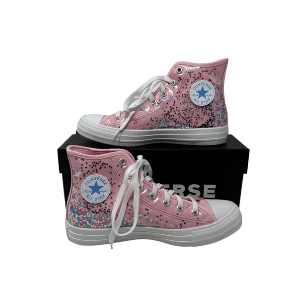 Converse Chuck Taylor Confetti High Top Casual Shoes Kids Women's Shoes A02928C - Picture 2 of 7